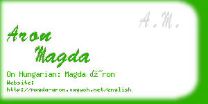 aron magda business card